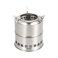 Outdoor Firewood Stove Stainless Steel Barbecue Grill Wood Charcoal Solid Alcohol Heater Warming Furnace eprolo