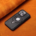 Suitable for Apple 16Promax phone case leather magnetic bracket iPhone 15 anti drop protective case eprolo